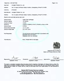 Certificato di qualità